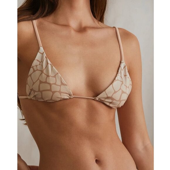 NWT Onia Alexa Ombre Croc Nude Multi Bikini Top - Picture 1 of 13